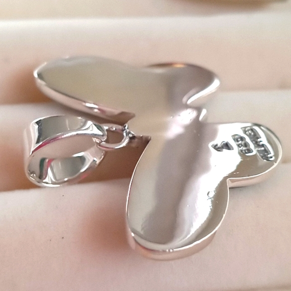 SANTA FE STYLE TURQUOISE BUTTERFLY PENDENT - Picture 4 of 7